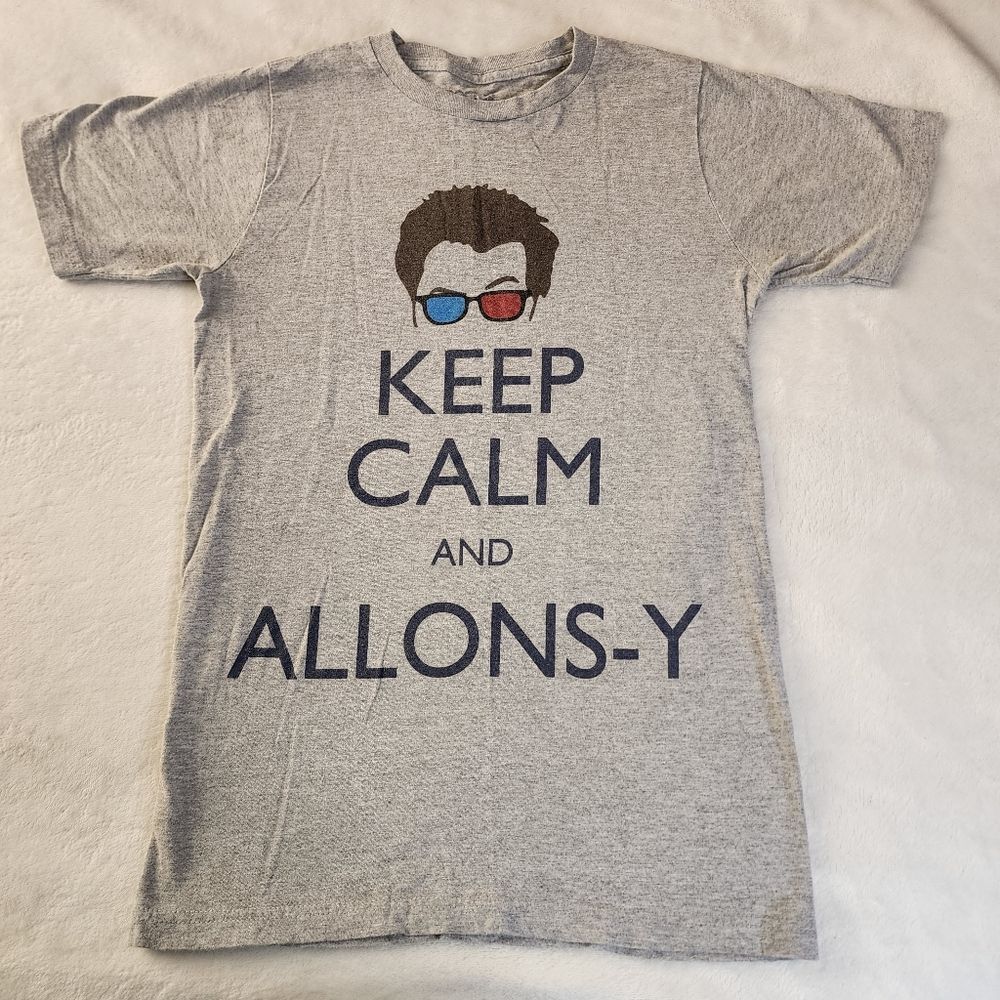 Doctor Who Keep Calm And Allons-y Graphic Tshirt Size XS
